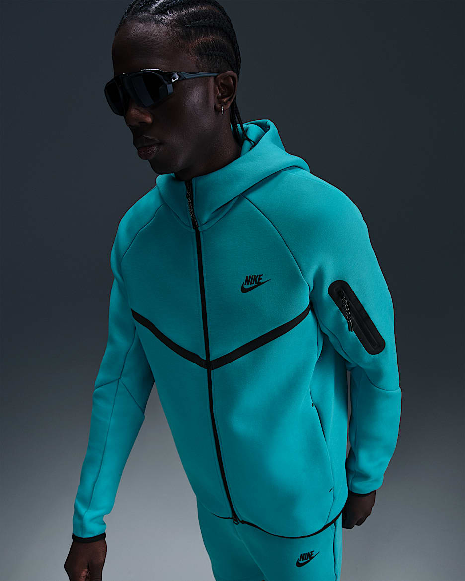 Nike Tech Men's Full-Zip Windrunner Hoodie - Dusty Cactus/Black