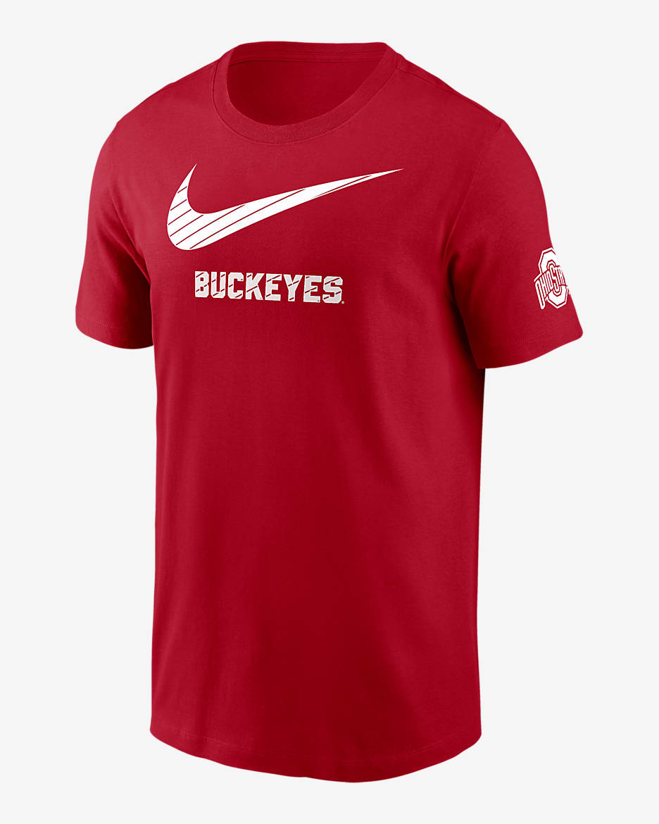 Playera universitaria Nike para hombre Ohio State Buckeyes Campus Mascot - Rojo