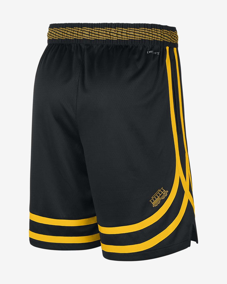 Short Nike Dri-FIT NBA Swingman Golden State Warriors 2023/24 City Edition pour homme - Noir/Ochre