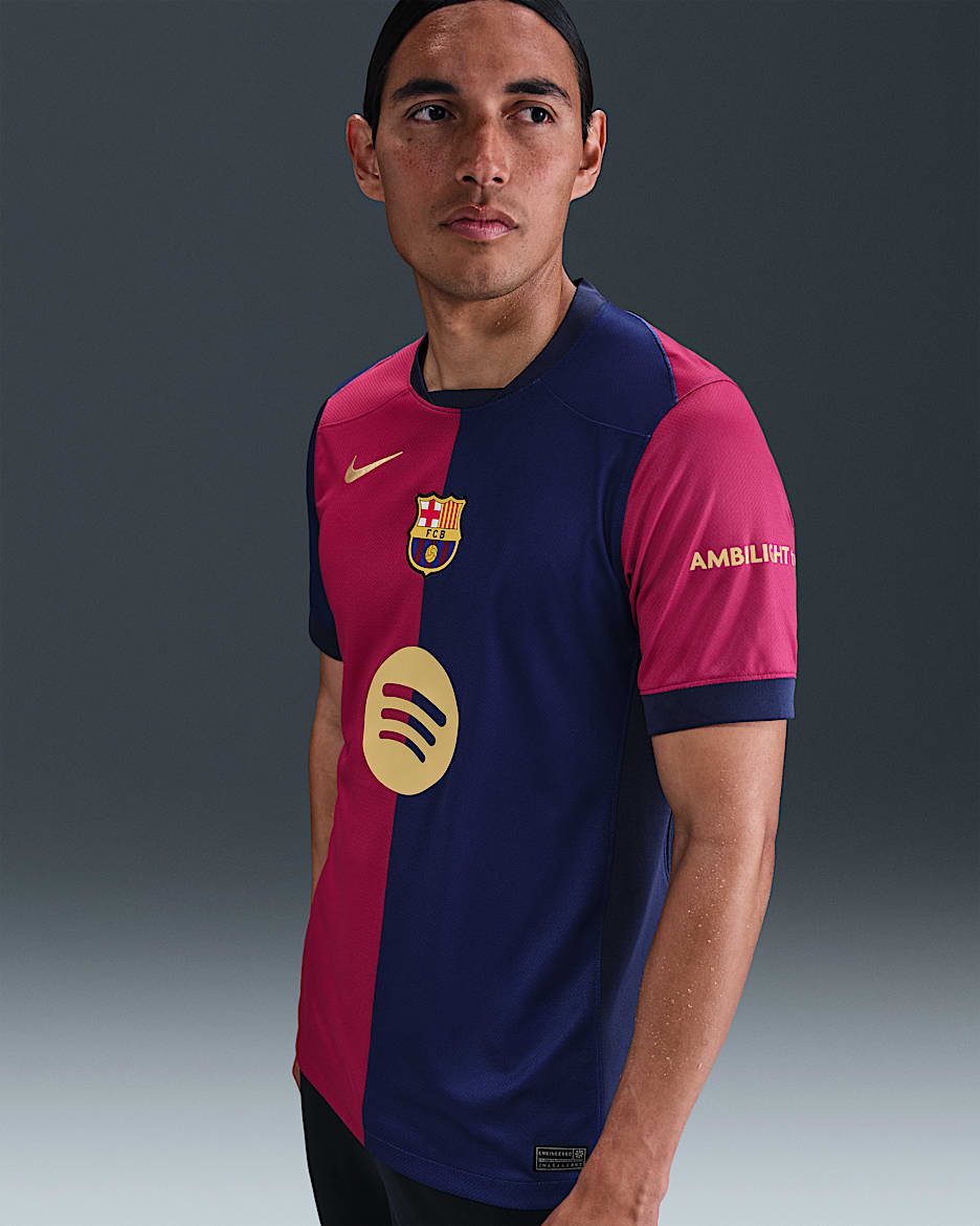 Maglia da calcio replica Nike Dri-FIT FC Barcelona 2024/25 Stadium da uomo – Home - Deep Royal Blue/Noble Red/Club Gold