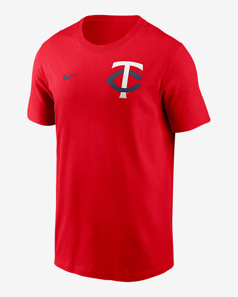 Playera Nike de la MLB para hombre Minnesota Twins 2-Hit - Rojo