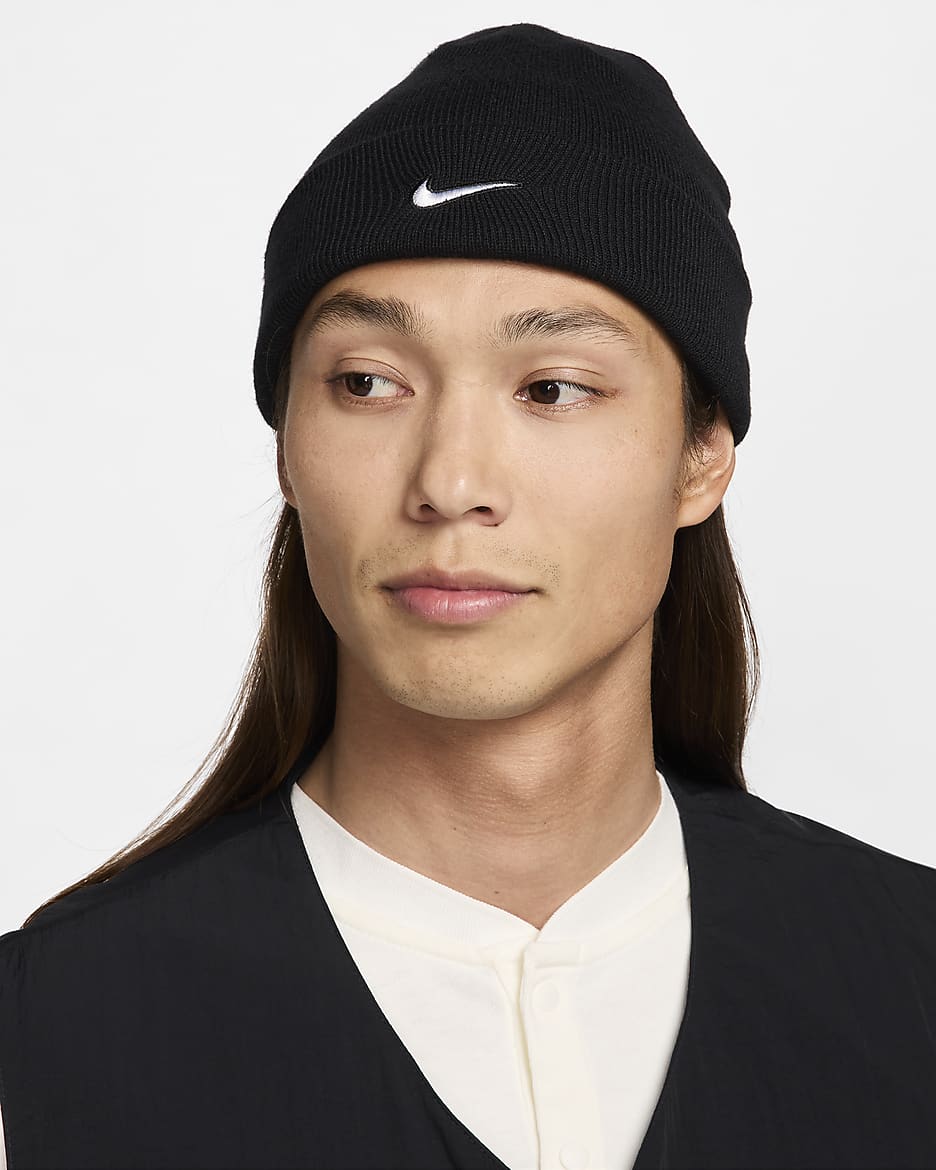 Gorro Nike Terra Swoosh - Negro/Blanco