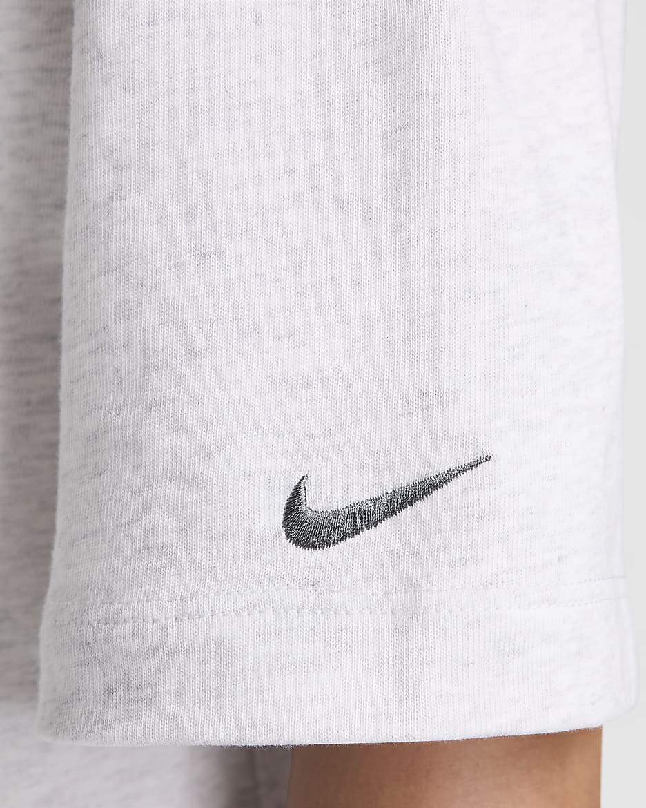 Nike Sportswear Essential Women's Oversized T-Shirt - Birch Heather/Cool Grey