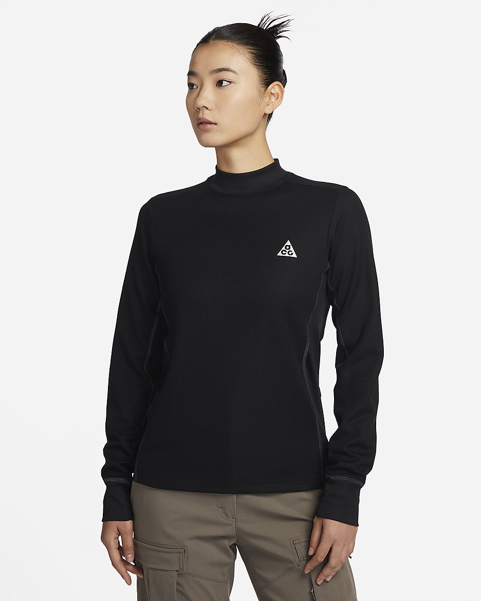 ナイキ ACG Dri-FIT ADV "Goat Rocks" ウィメンズ ロングスリーブ トップ - ブラック/ブラック/サミットホワイト