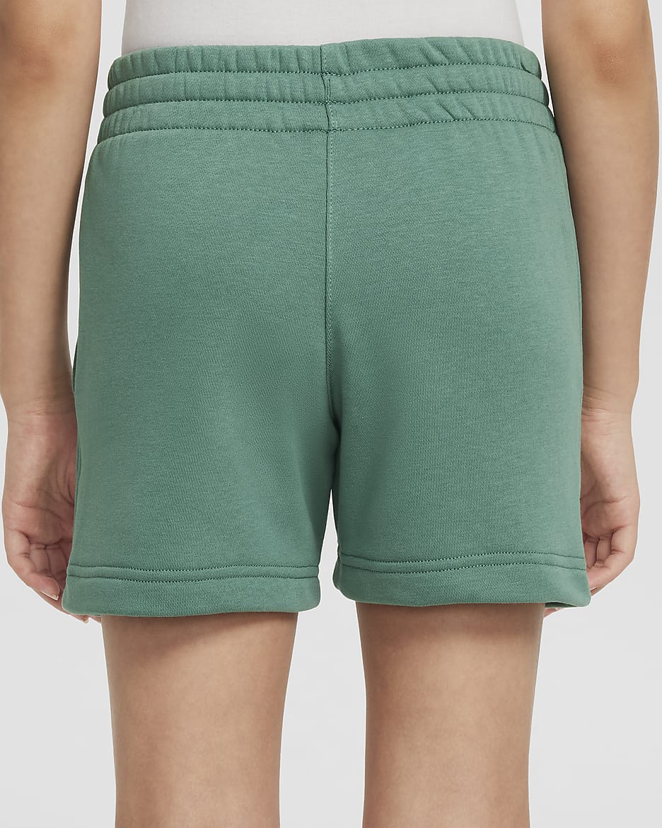 Nike Sportswear Club Fleece frottéshorts (13 cm) til store barn (jente) - Bicoastal/Bicoastal/Hvit