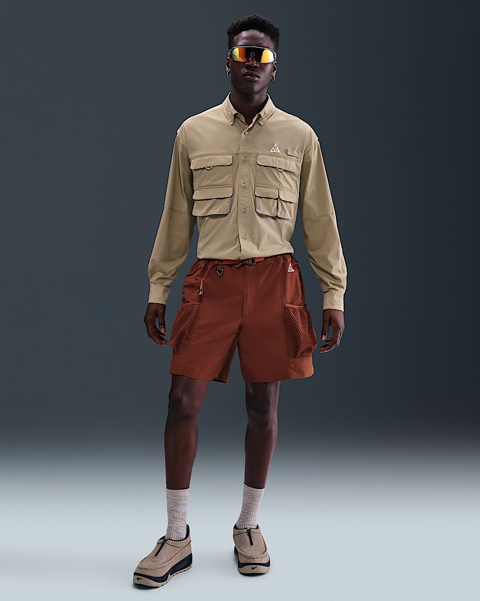 Nike ACG "Snowgrass" Men's Cargo Shorts - Cinnamon/Picante Red/Summit White