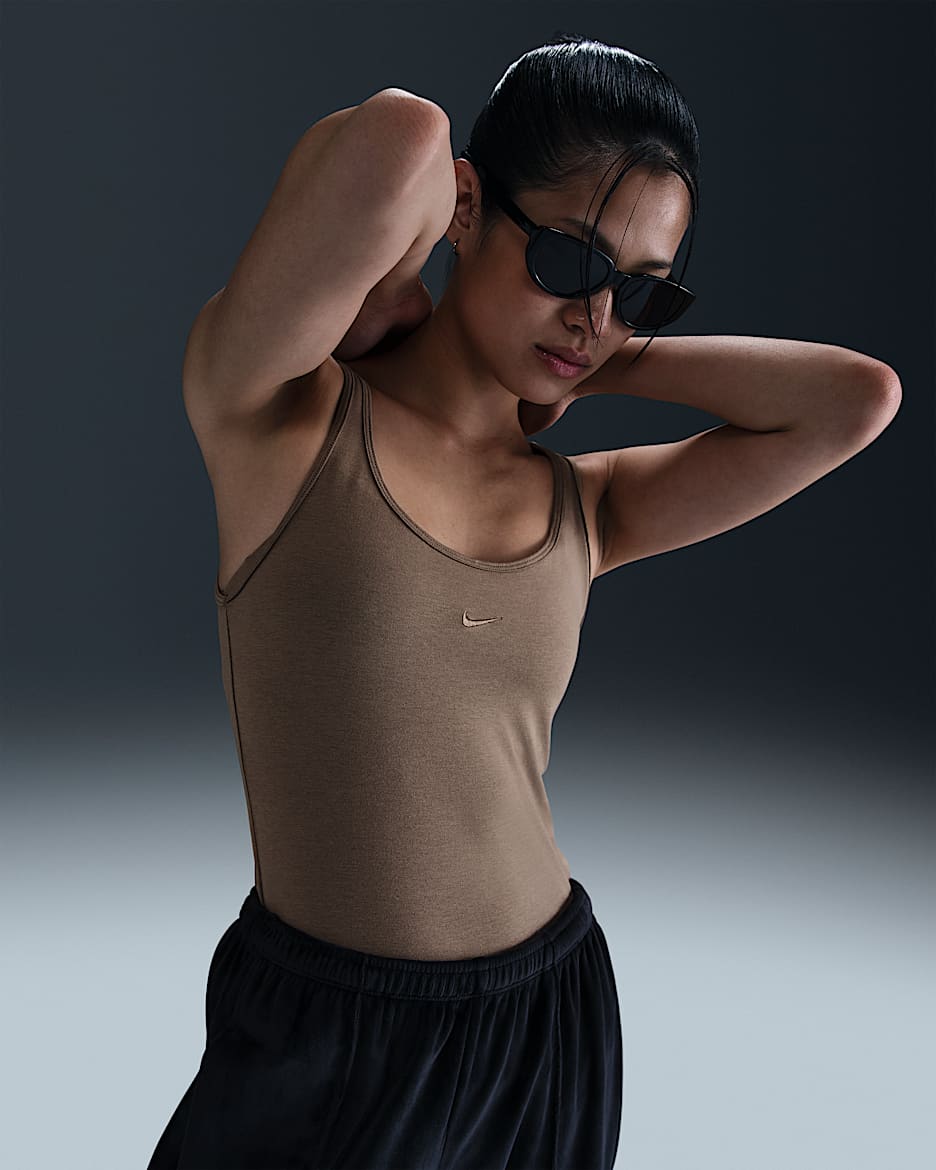 Nike Sportswear Chill Knit Women's Tank Top - Mink Brown