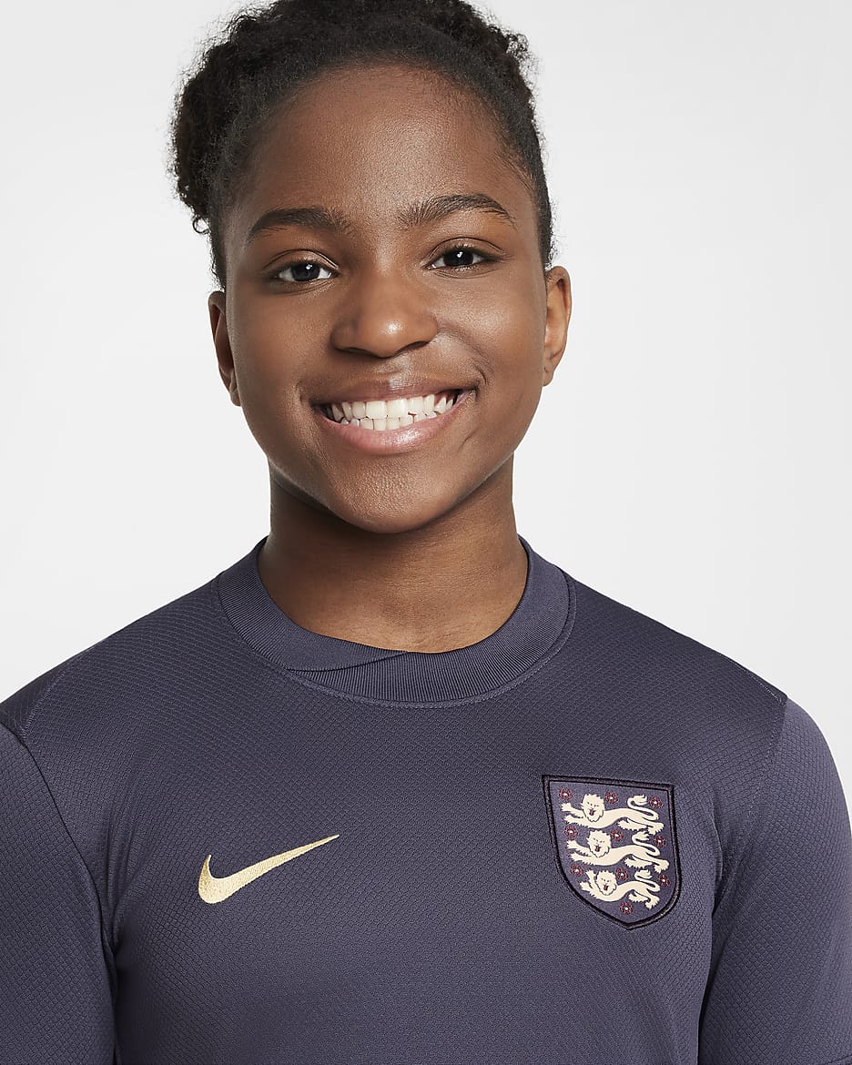 Maillot de foot replica Nike Dri-FIT Angleterre (Équipe féminine) 2024/25 Stadium Extérieur pour ado - Dark Raisin/Dark Raisin/Sesame