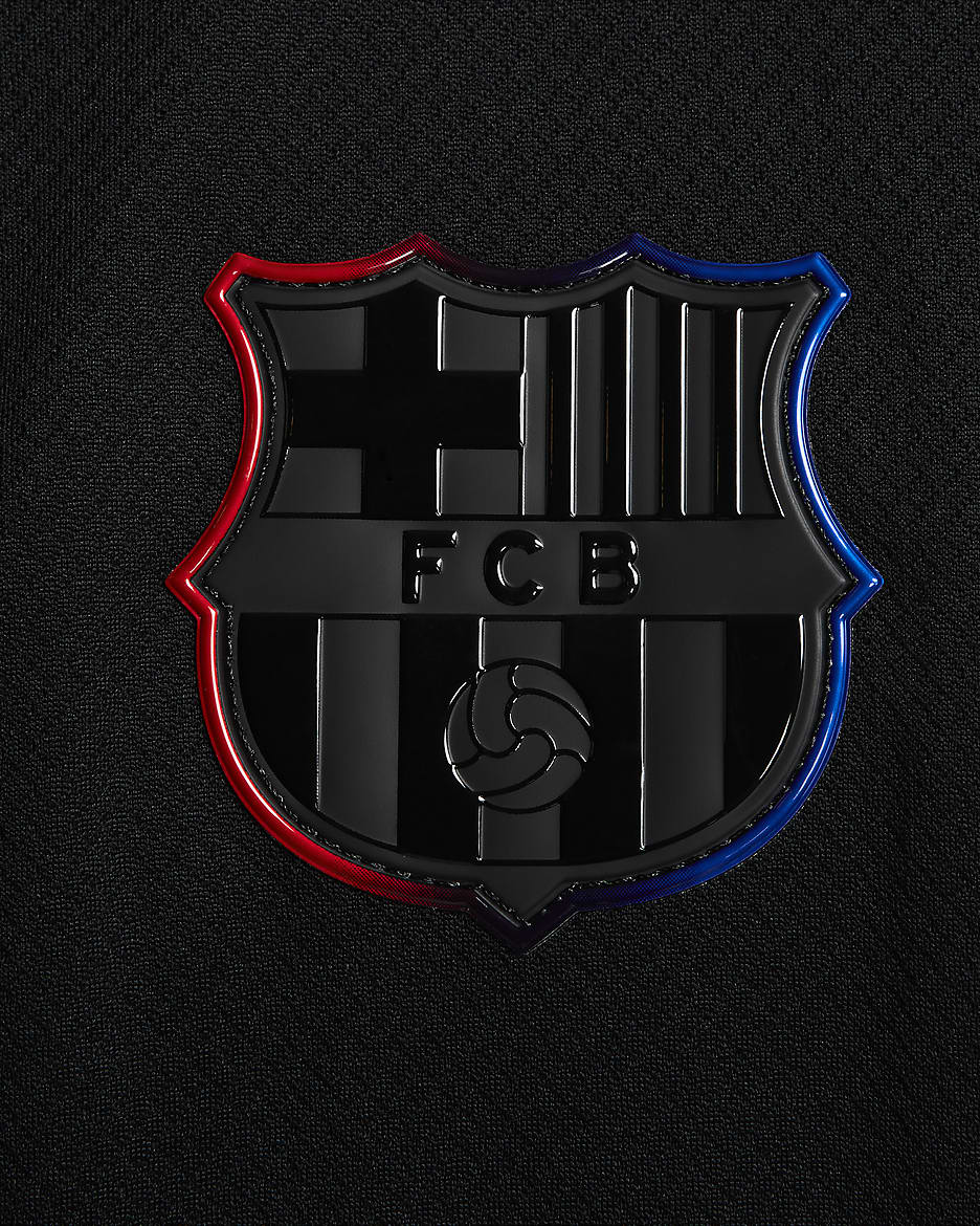 F.C. Barcelona 2024/25 Stadium Away Men's Nike Dri-FIT Football Replica Shirt - Black/Hyper Royal/University Red/Black