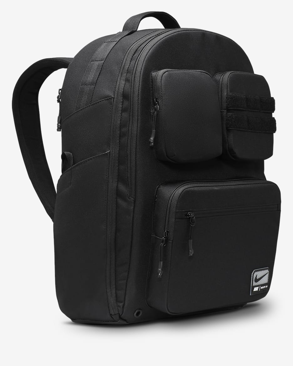 Mochila Nike Utility Power (33 L) - Negro/Negro/Blanco