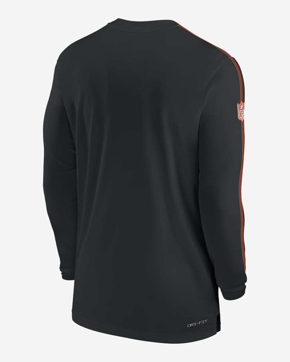 Cincinnati Bengals Sideline Coach Men's Nike Dri-FIT NFL Long-Sleeve Top - Black