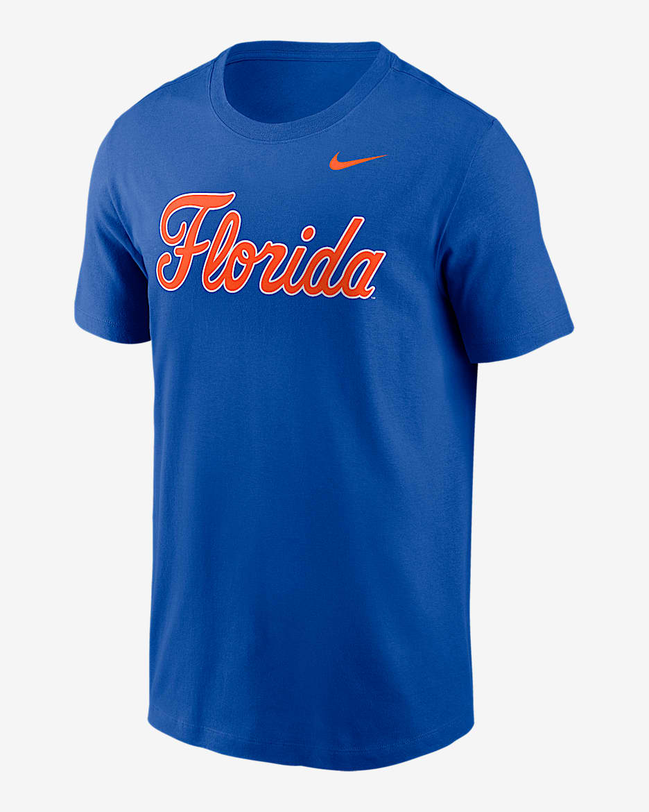 Playera universitaria Nike para hombre Florida Gators Baseball Wordmark - Royal