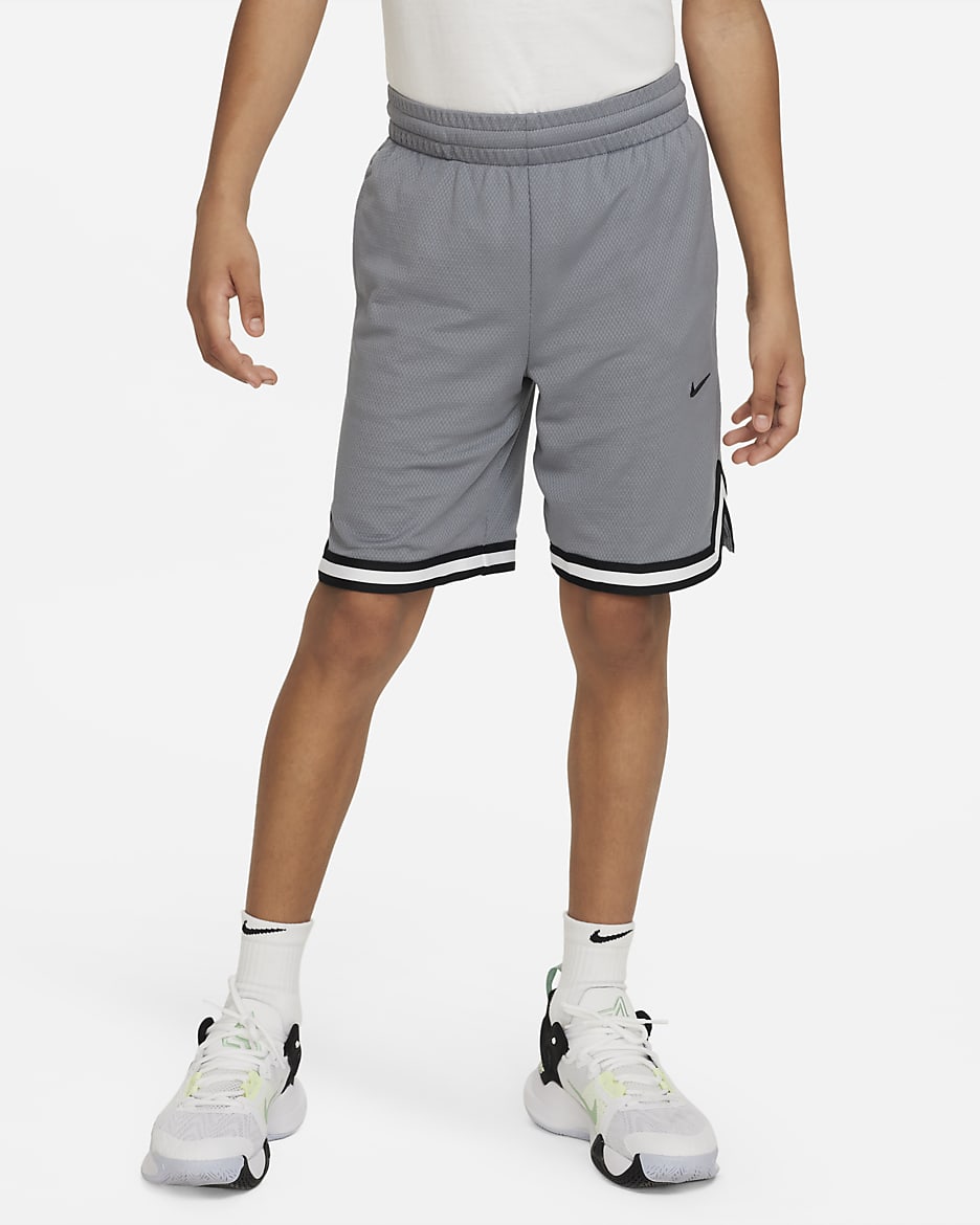 กางเกงบาสเก็ตบอลขาสั้นเด็กโต Nike Dri-FIT DNA (ชาย) - Cool Grey/ดำ