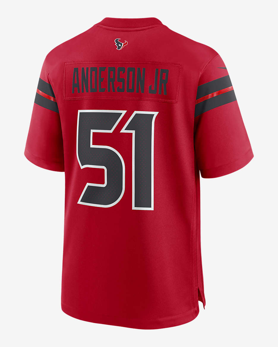 Jersey de fútbol americano Nike de la NFL Game para hombre Will Anderson Jr. Houston Texans - Rojo