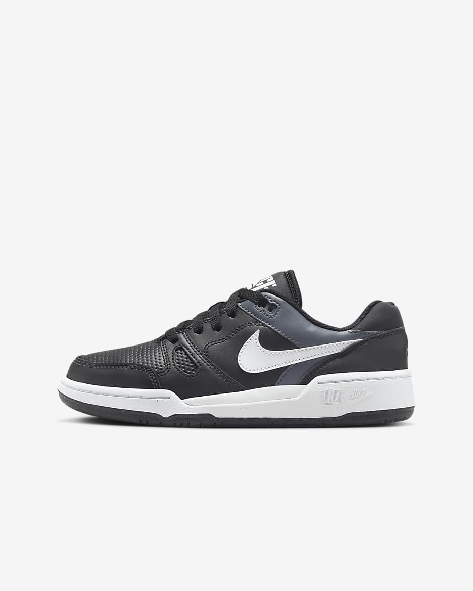 Nike Full Force Low Big Kids' Shoes - Black/Anthracite/Sail/White