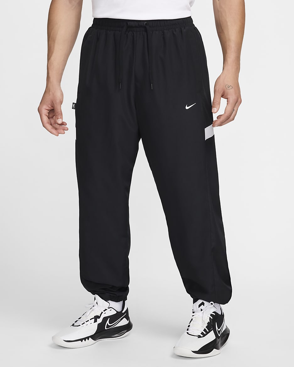 Nike Icon Men's Woven Basketball Pants - Black/Black/White/White