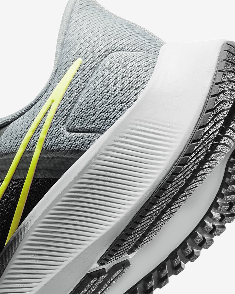 Nike Pegasus 38 Men's Road Running Shoes - Dark Smoke Grey/Smoke Grey/Light Smoke Grey/Volt