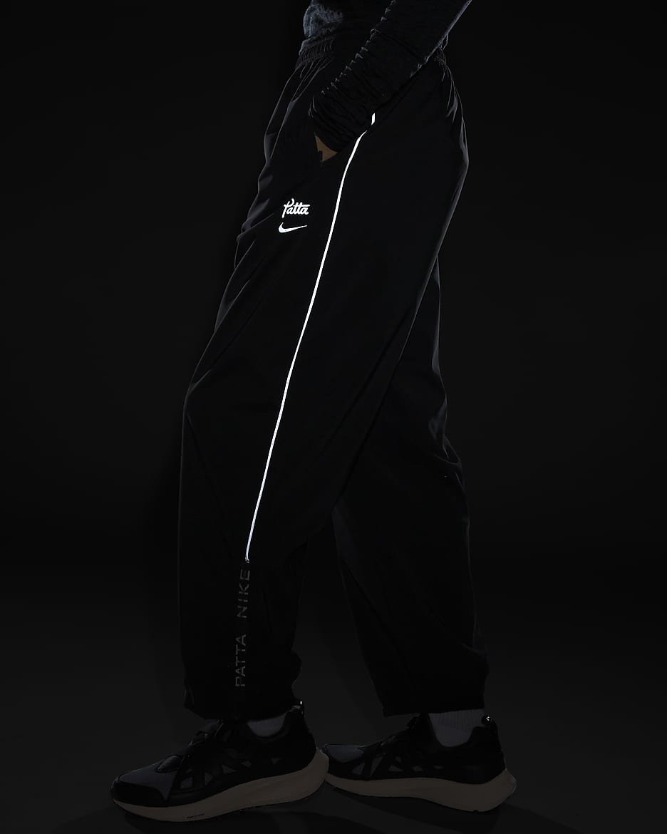 Nike x Patta Running Team Men's Tracksuit Bottoms - Black