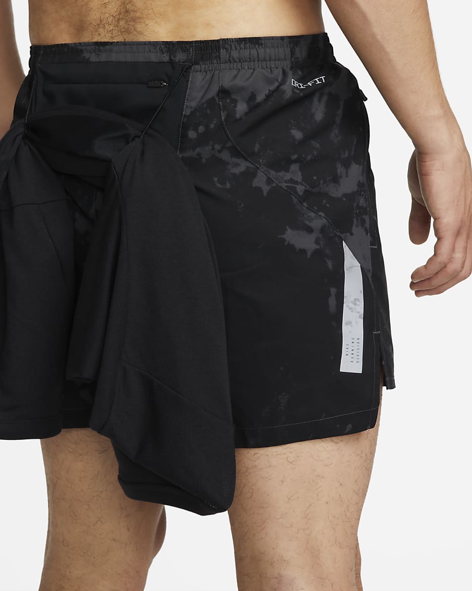 Nike Dri-FIT Run Division Stride Men's 10cm (approx.) Brief-Lined Running Shorts - Black