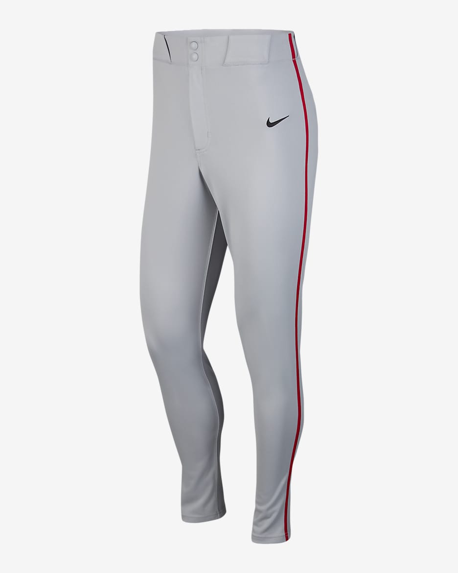 Pants de béisbol entubados para hombre Nike Vapor Select - Gris lobo/Rojo universitario/Negro