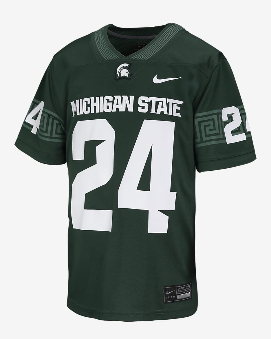 Michigan State Big Kids' Nike College Football Replica Jersey - Pro Green
