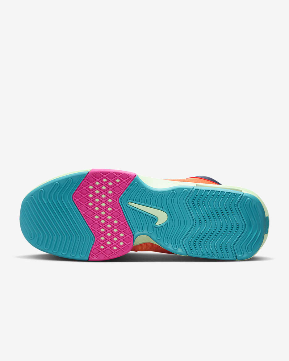 LeBron Witness 8 Basketball Shoes - Total Orange/Laser Fuchsia/Vapour Green/Thunder Blue