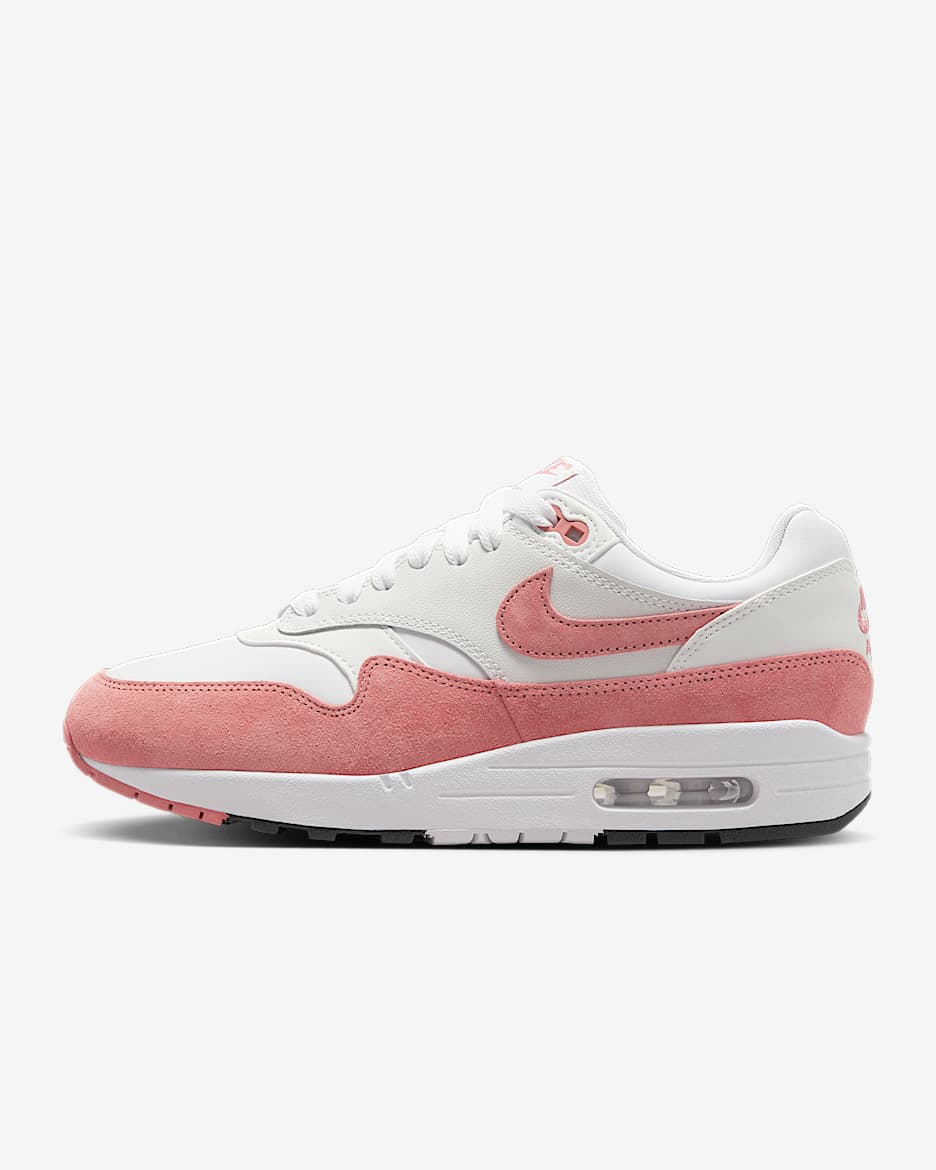 Tenis para mujer Nike Air Max 1 '87 - Blanco/Blanco cumbre/Negro/Rosa cañón