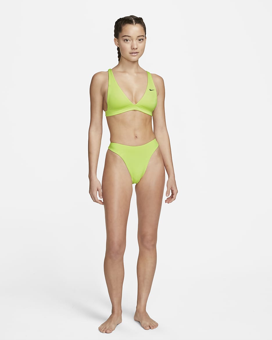 Top de bikini Bralette Nike Essential para mujer - Volt resplandor