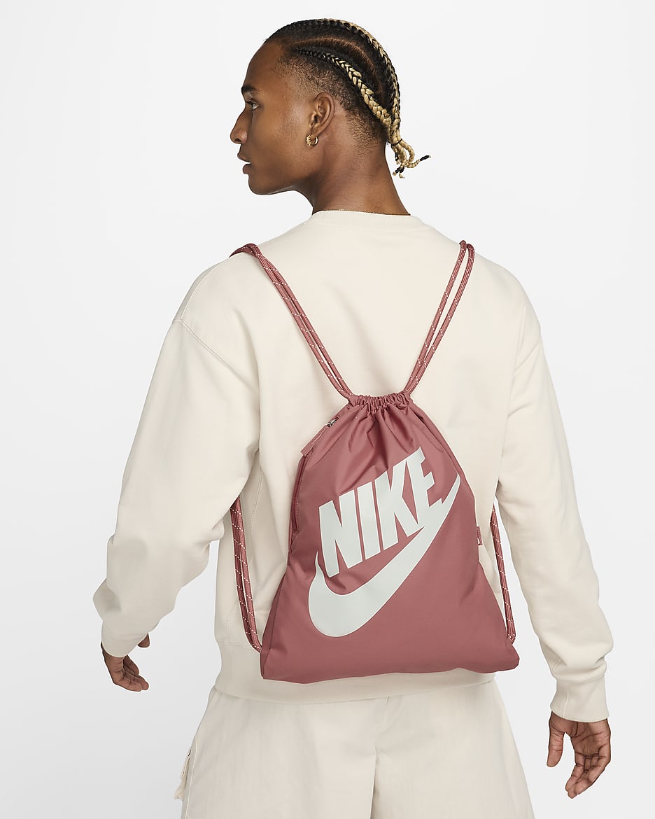 Nike Heritage Drawstring Bag (13L) - Canyon Pink/Canyon Pink/Summit White