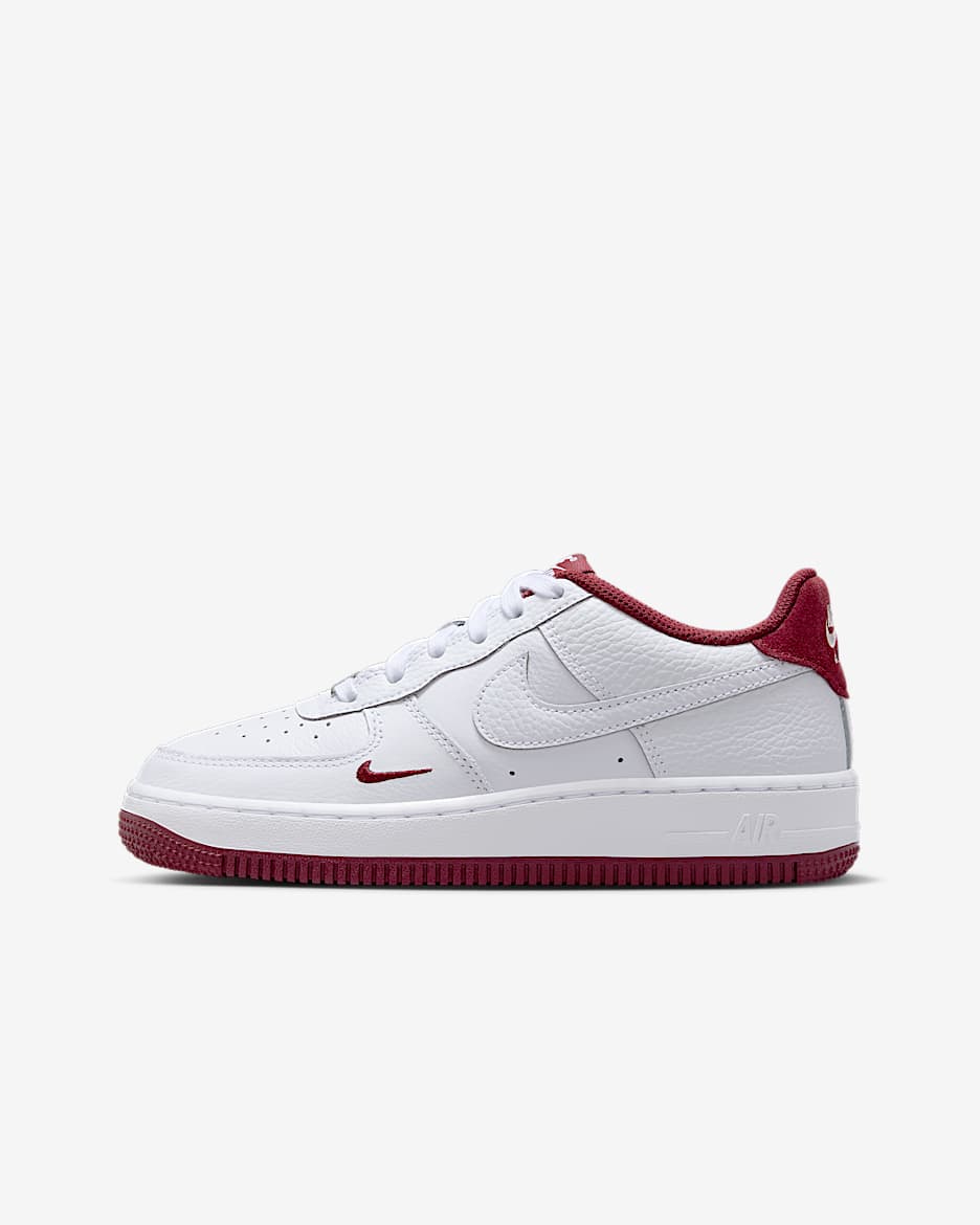 Nike Air Force 1 LV8 Older Kids' Shoes - White/Team Red/White