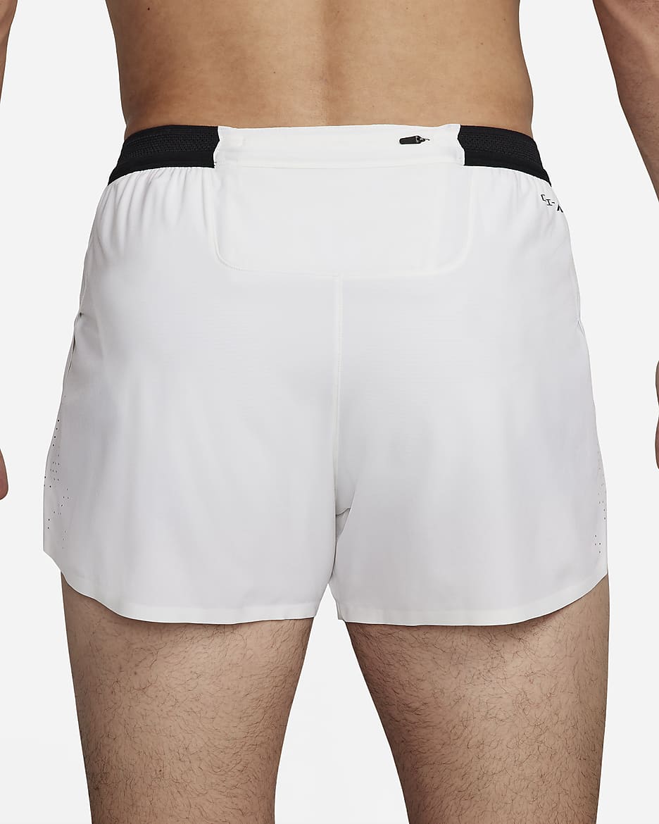 Nike AeroSwift Men's Dri-FIT ADV 4" Brief-Lined Running Shorts - Summit White/Black