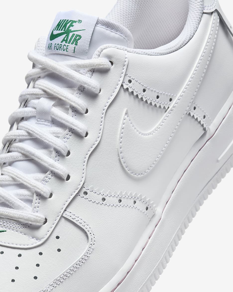 Nike Air Force 1 '07 LV8 Men's Shoes - White/Medium Soft Pink/Malachite/White