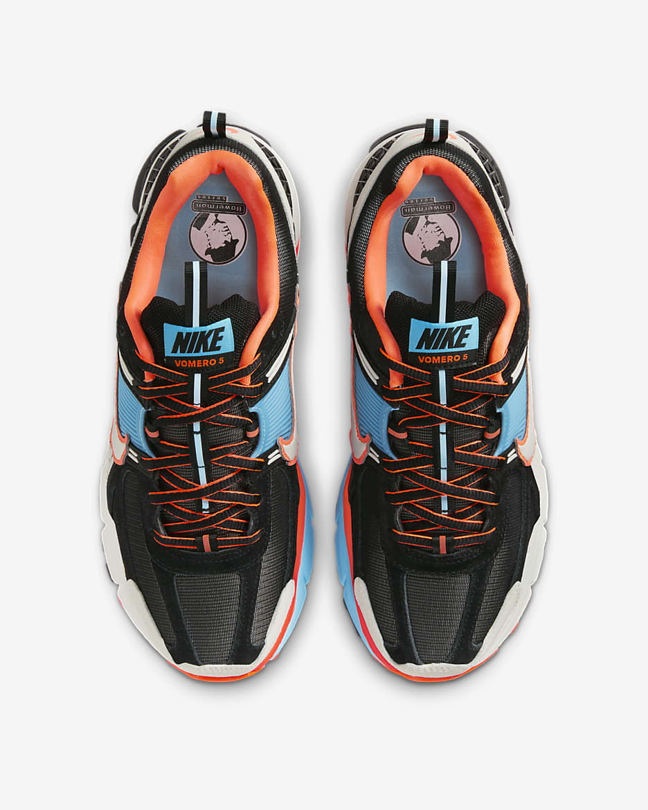 Nike Zoom Vomero 5 Premium Women's Shoes - Black/Blue Gaze/Total Orange/Light Bone