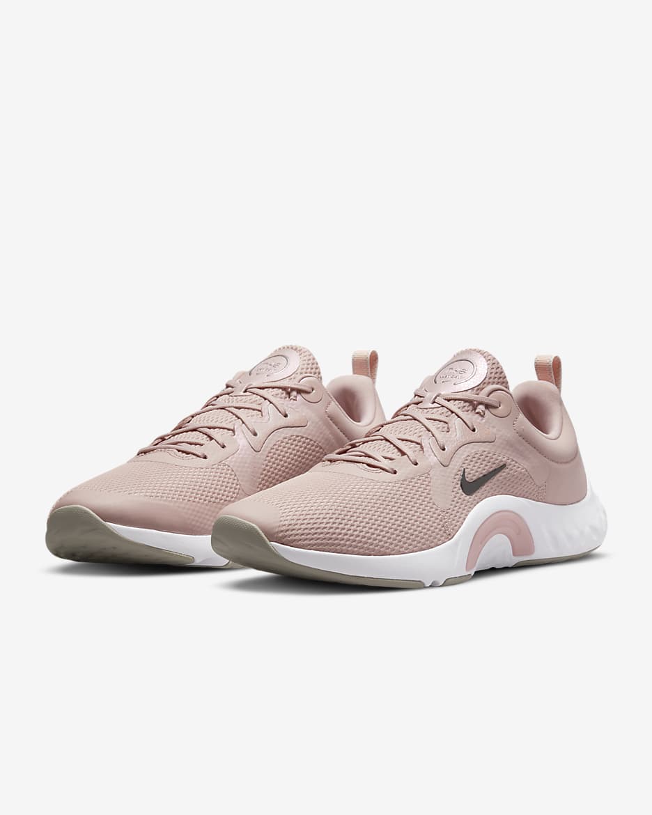 Nike Renew In-Season TR 11 Women's Workout Shoes - Pink Oxford/Pale Coral/White/Metallic Pewter