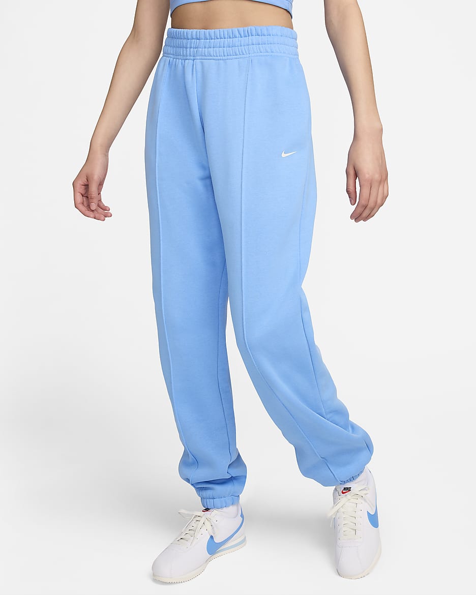 Pantalon coupe ample en tissu Fleece Nike Sportswear pour femme - University Blue/Sail