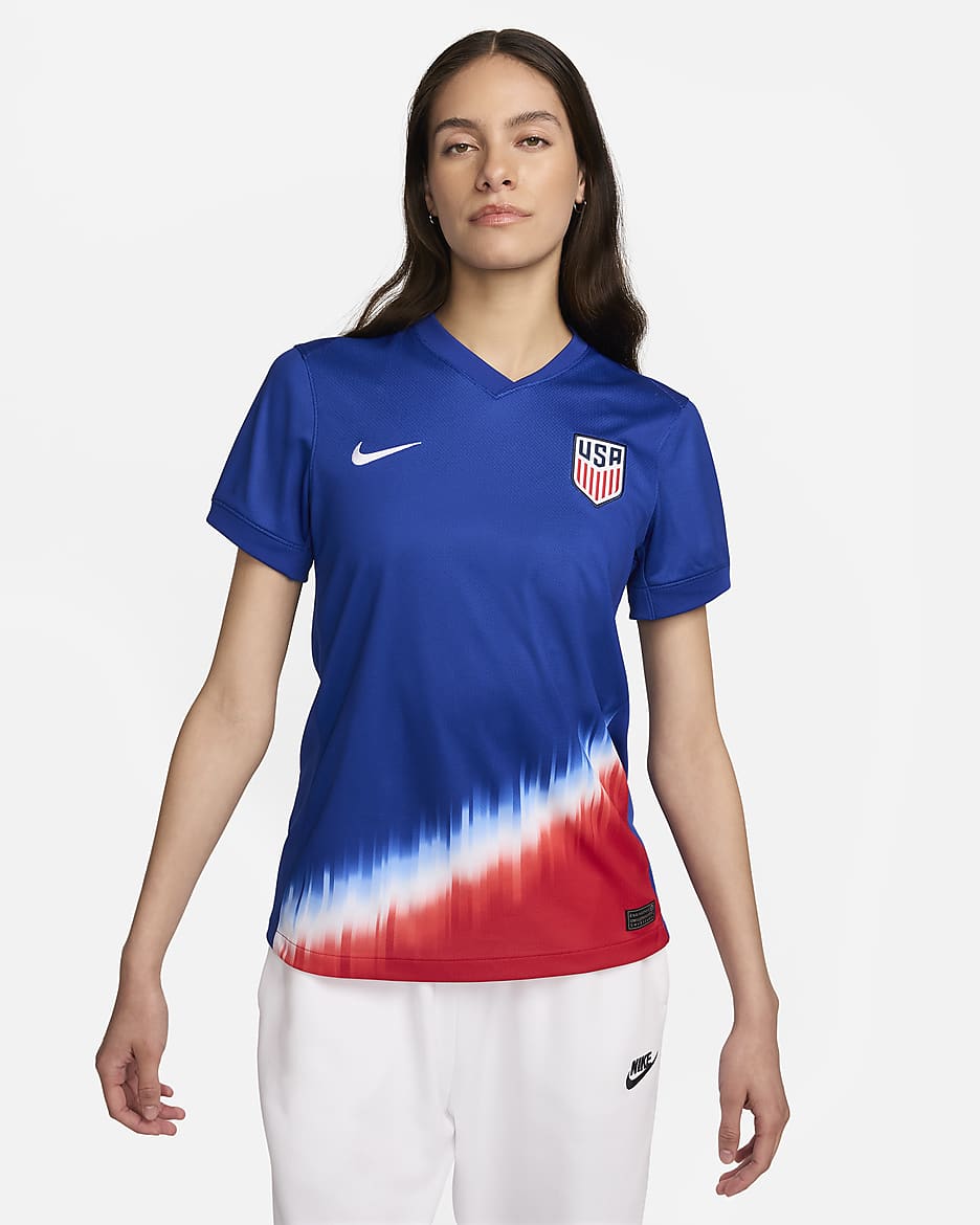 USMNT 2024 Stadium Away Nike Dri-FIT Replica-fodboldtrøje til kvinder - Old Royal/hvid/hvid