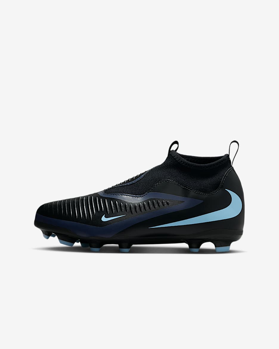 Nike Jr. Phantom 6 High Academy Big Kids' Multi-Ground Soccer Cleats - Black/Black