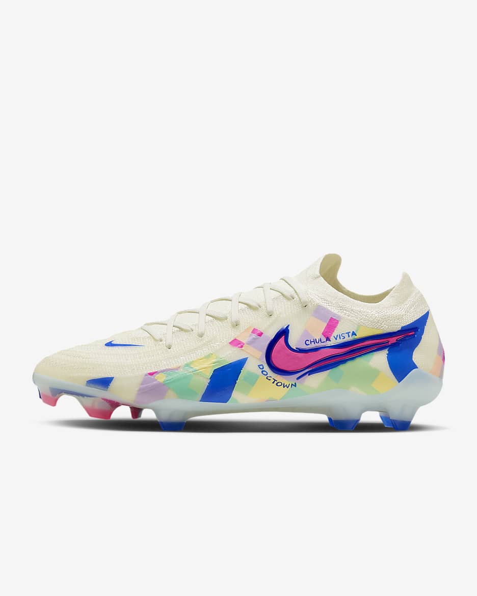 รองเท้าสตั๊ดฟุตบอลไม่หุ้มข้อ FG Nike Phantom GX 2 Elite SE - Sail/Racer Blue