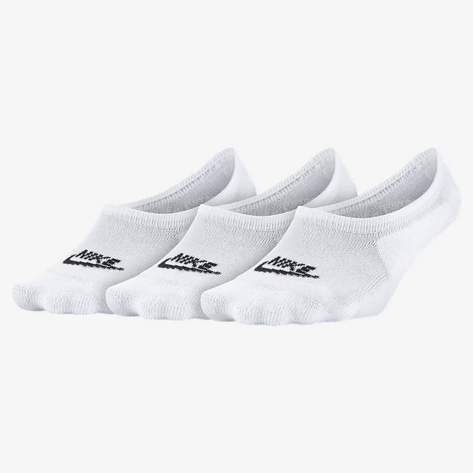 Nike Sportswear Footie Socks (3 Pair) - White/Black