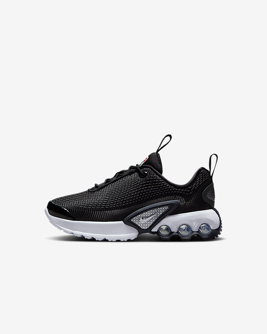 Tenis para niños de preescolar Nike Air Max Dn - Negro/Gris oscuro/Negro/Blanco