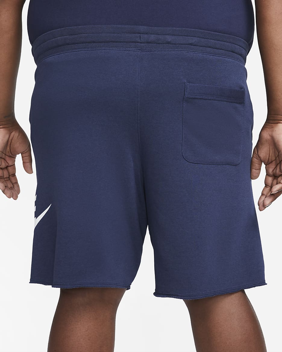 Shorts in French Terry Nike Club Alumni – Uomo - Midnight Navy/Bianco/Bianco