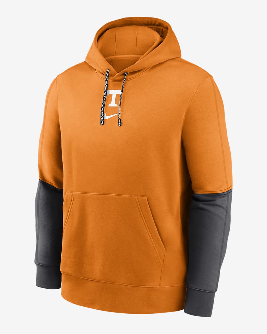 Sudadera con gorro sin cierre universitaria Nike para hombre Tennessee Volunteers Sideline Team Issue Club - Naranja