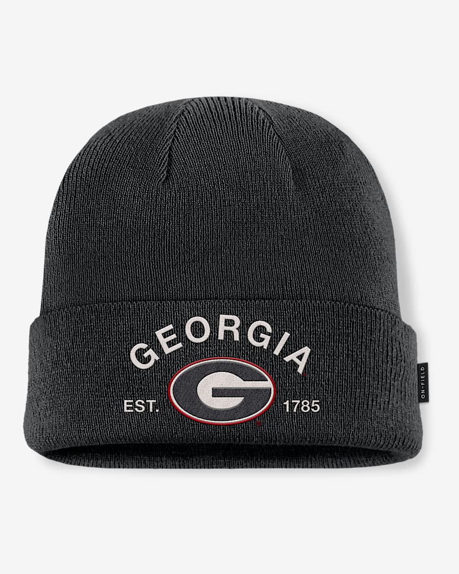 Georgia 2025 Military Appreciation Men's Nike College Cuffed Beanie - Black
