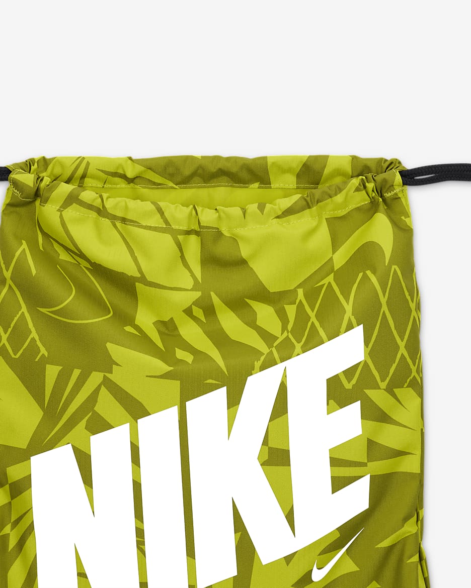 Nike Kids' Drawstring Bag (12L) - Bright Cactus/Black/White