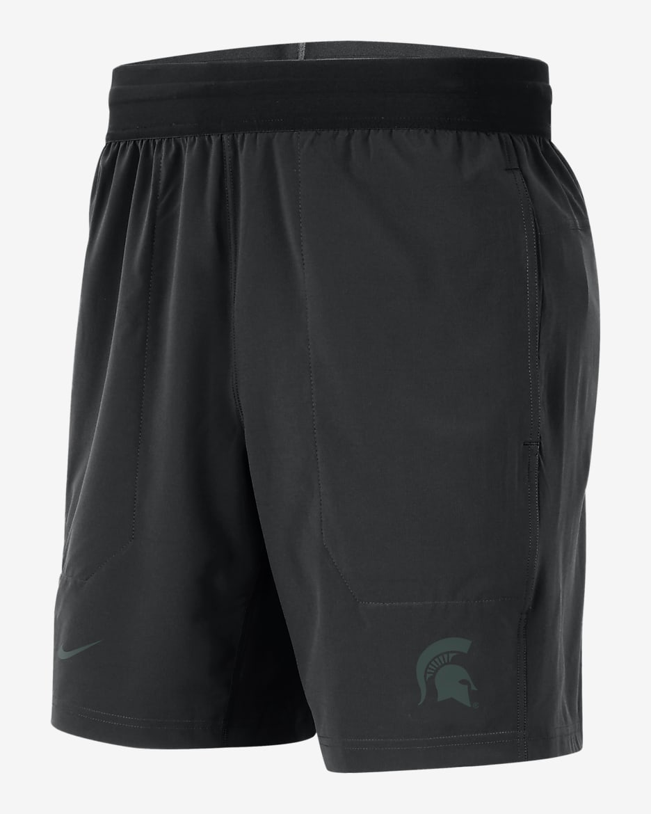 Shorts universitarios con bolsillos Nike Dri-FIT para hombre Michigan State - Negro/Verde pro