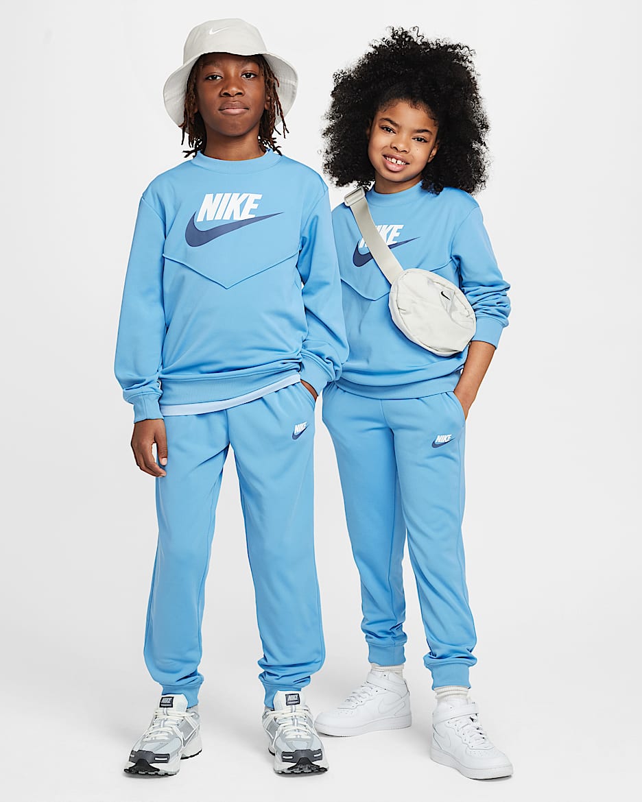 Nike Sportswear Older Kids' Tracksuit - Blue Beyond/White/White