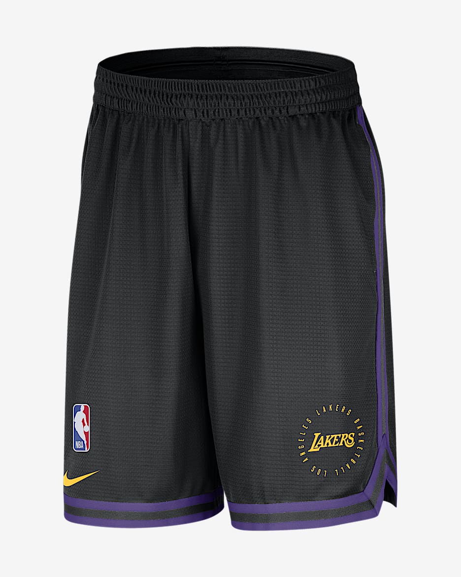 ロサンゼルス レイカーズ DNA メンズ ナイキ NBA Dri-FIT 21cm プレゲーム ショートパンツ - ブラック/フィールドパープル