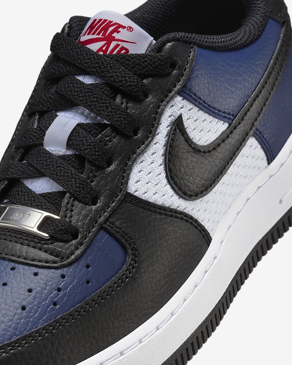 Nike Air Force 1 Older Kids' Shoes - Midnight Navy/White/University Red/Black