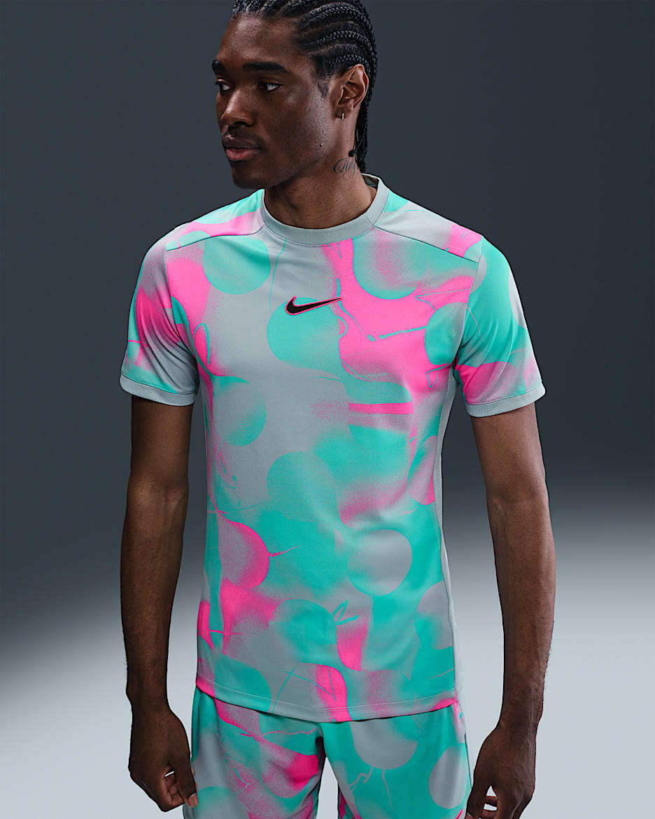 Nike Academy+ Dri-FIT-Fußballoberteil (Herren) - Hyper Pink/Ocean Cube/Dynamic Turquoise/Schwarz