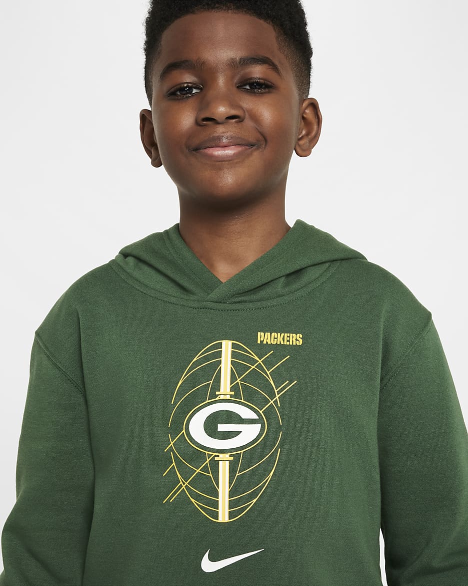 Green Bay Packers Icon Nike NFL-hoodie voor kids - Fir